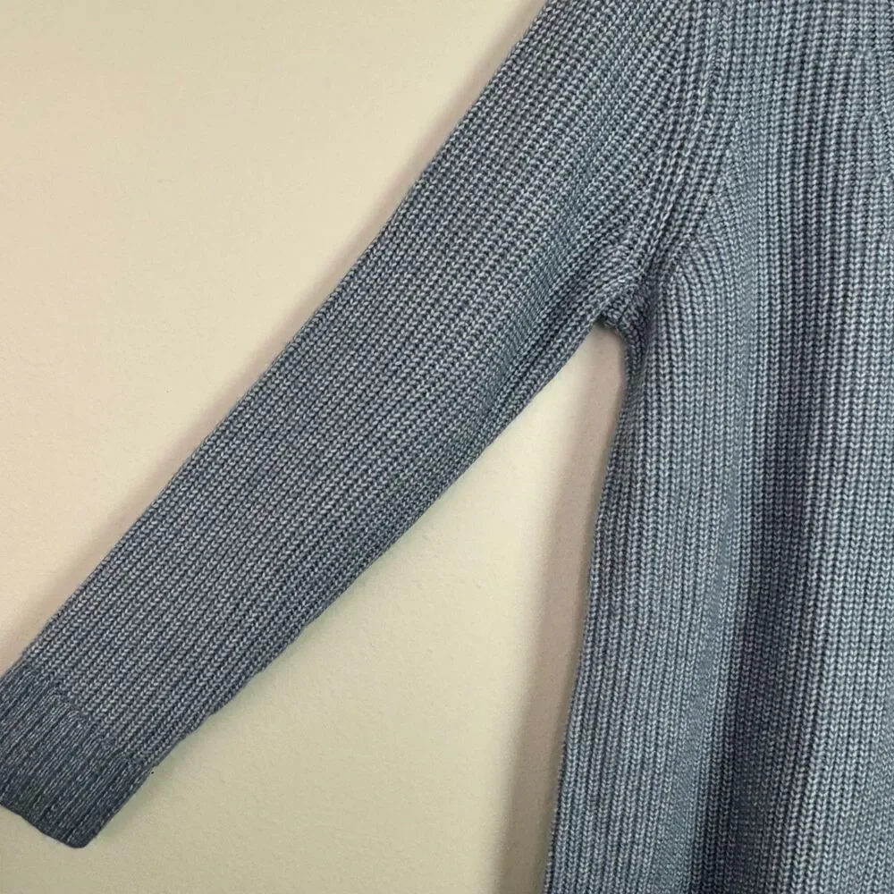 Soft Surroundings Women's Hallie Half Zip Sweater in Faded Denim Size XL NWT - Picture 5 of 9